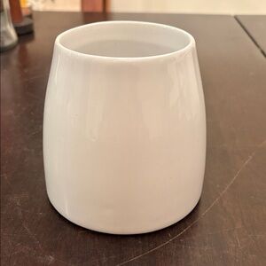 White Ceramic Utensil Holder Vase